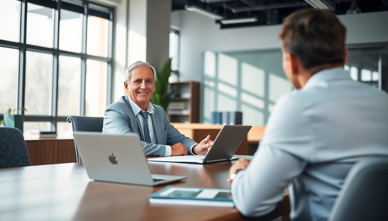 Engaging Birmingham Family Lawyer consultation in a modern office with natural light.