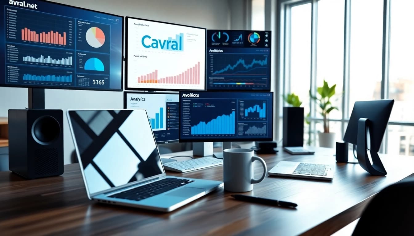avral.net 관련하여 디지털 작업 공간과 기술 세팅을 보여주는 이미지입니다.