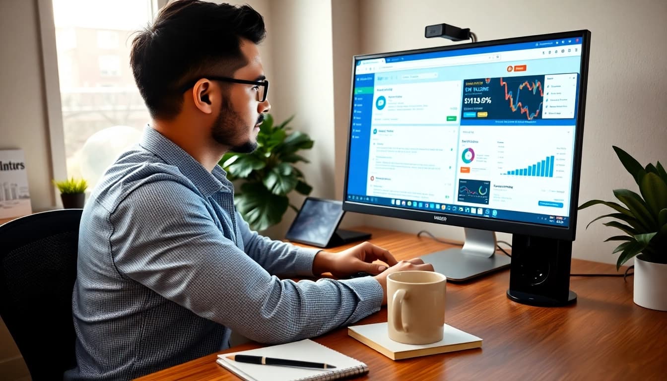 Learn how to scrape linkedin search results with a focused data analyst at an organized workspace.