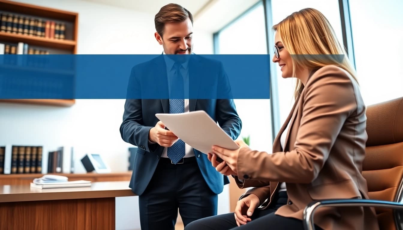Consultation between a client and a Fort Lauderdale work injury lawyer in an office setting.