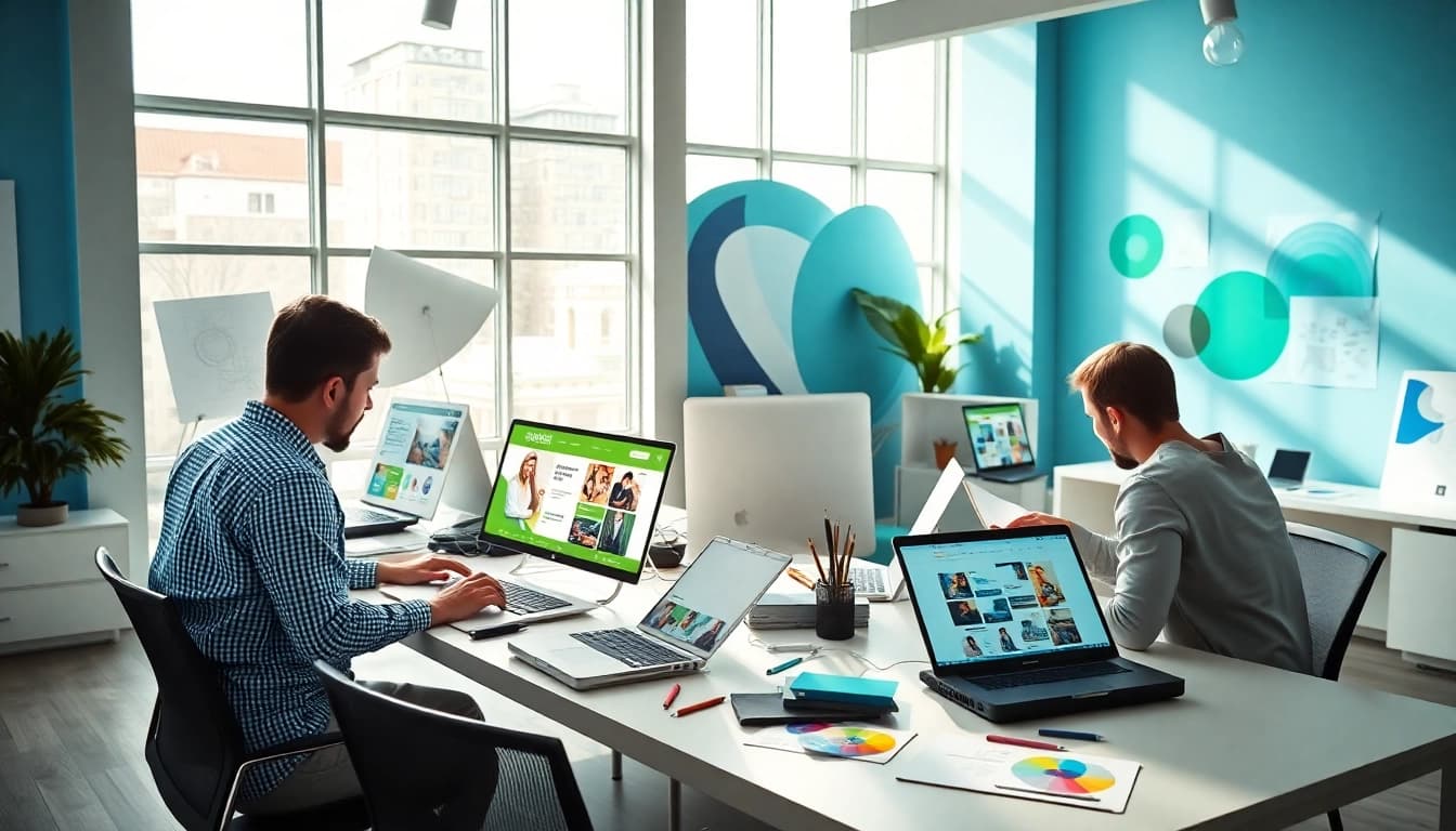 Creating stunning web design edmonton with a professional team in a modern studio