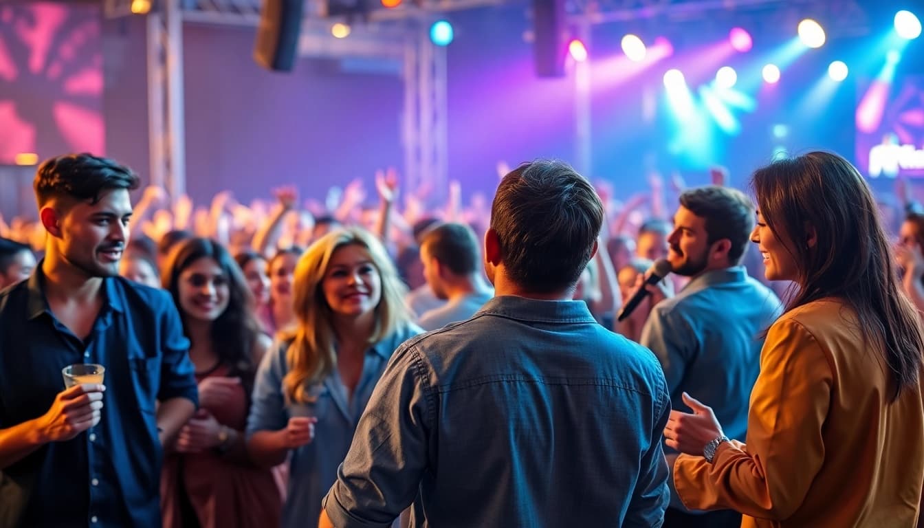 Engaging scene showcasing artists performing, highlighting the role of a music pr agency.