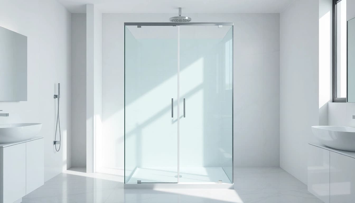 Installer une paroi de douche en verre moderne dans une salle de bain élégante.