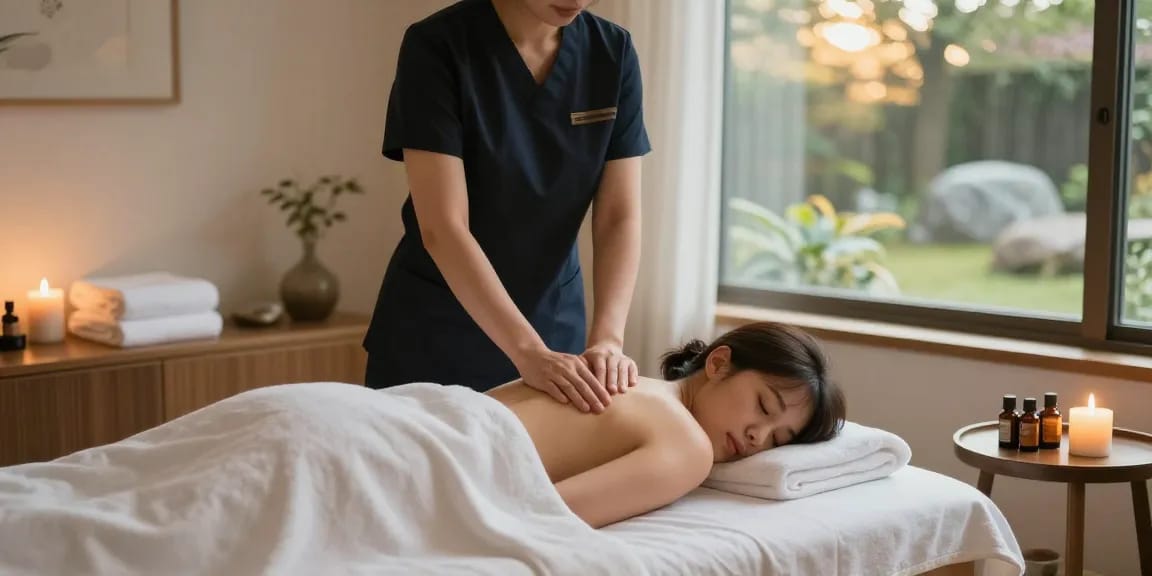 신림동출장마사지 중 고객을 위한 전문 마사지사와 아늑한 환경을 보여주는 이미지
