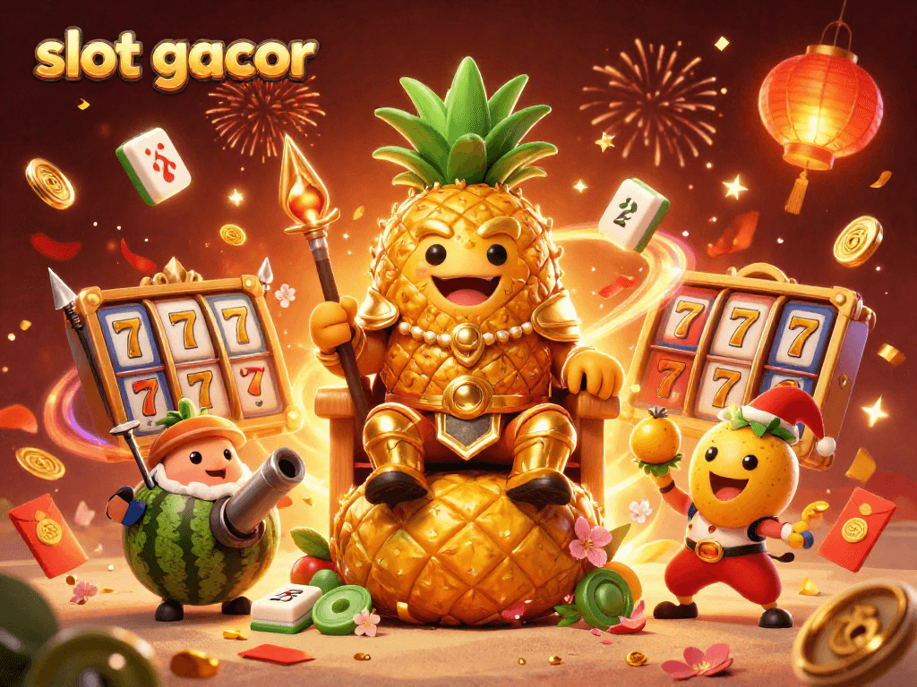 Menggali pengalaman bermain slot gacor di GWP168 dengan hiasan kasino yang cerah dan penuh warna.