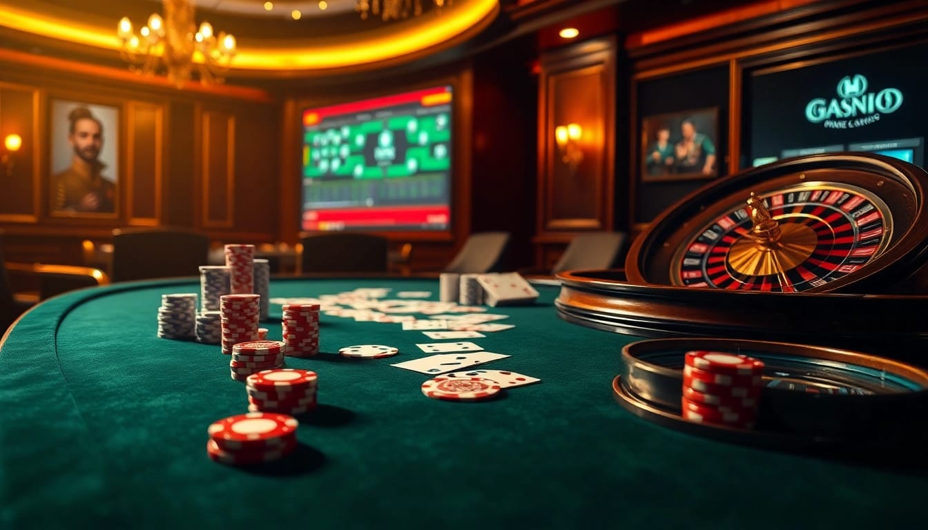 The hidden wiki reveals a vibrant casino table setup with poker chips and playing cards, showcasing the thrill of online gambling.