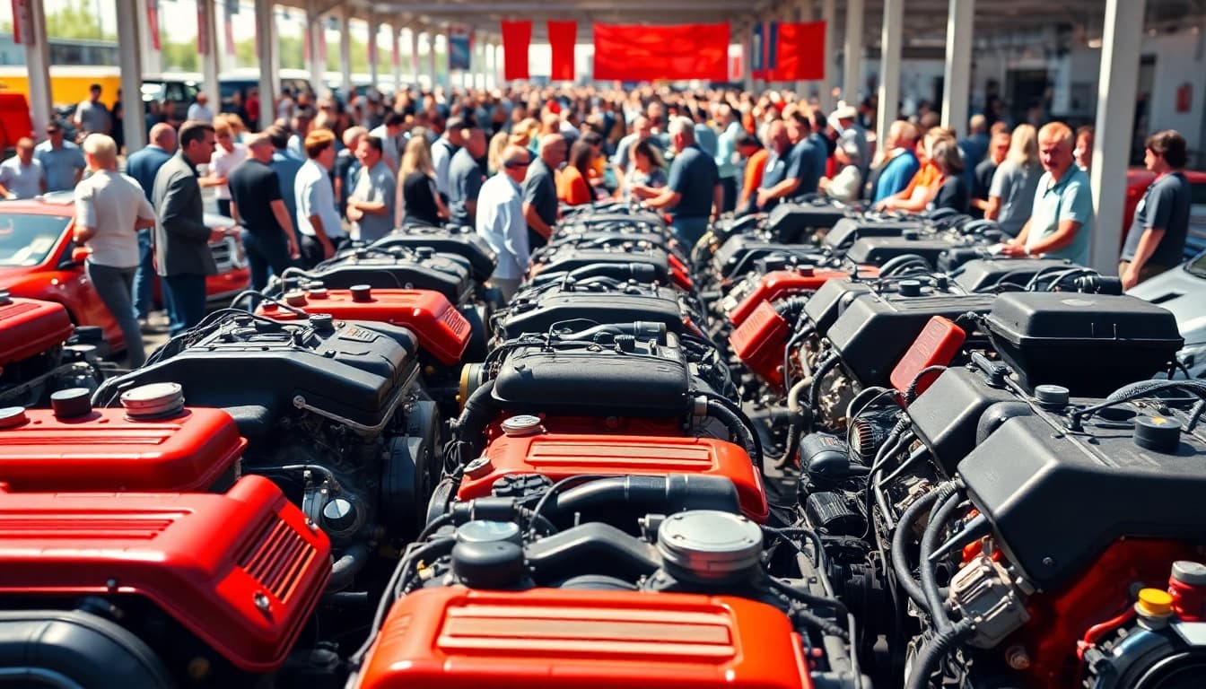 Browse a vibrant selection of used engines at a dynamic marketplace.