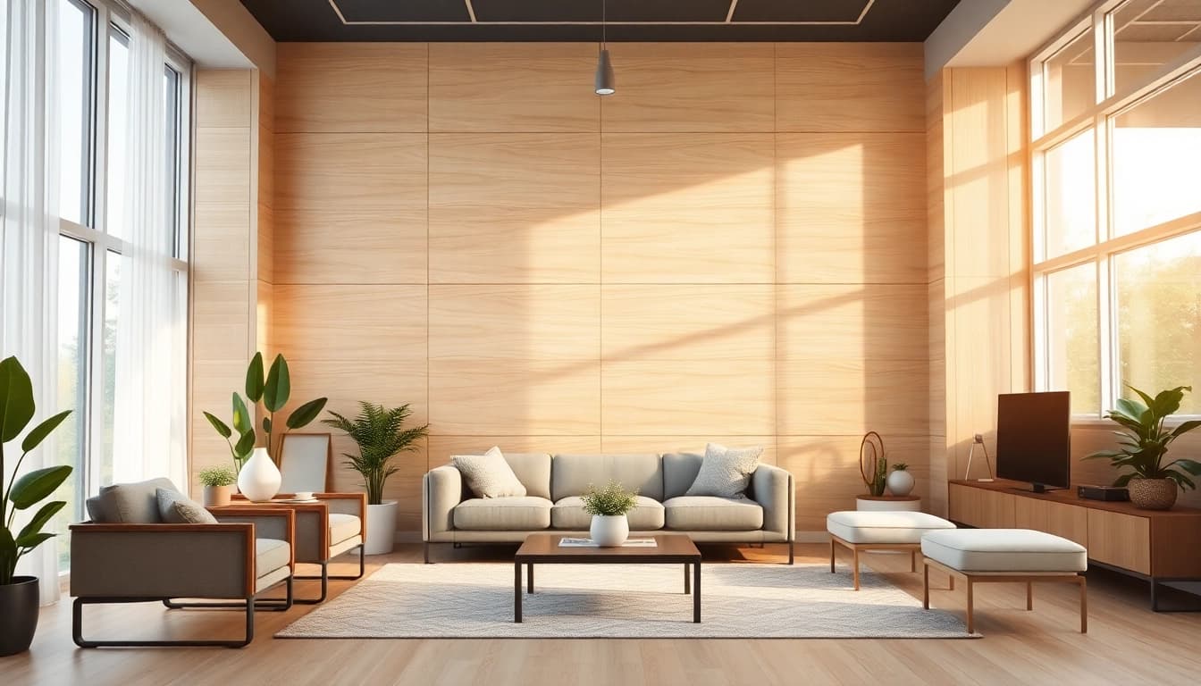 Enhance your interior with stylish wood wall panels that create a warm and inviting atmosphere.