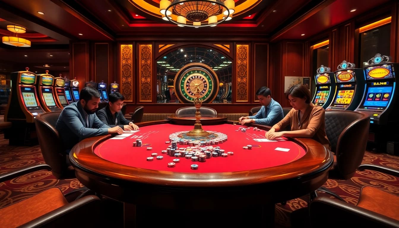 Experience KJC Vietnam's thrilling poker tables and vibrant casino atmosphere.