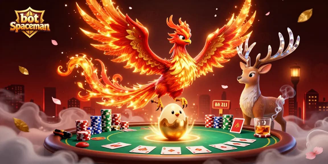 Experience thrilling gameplay with bot spaceman through a dynamic 3D casino scene.