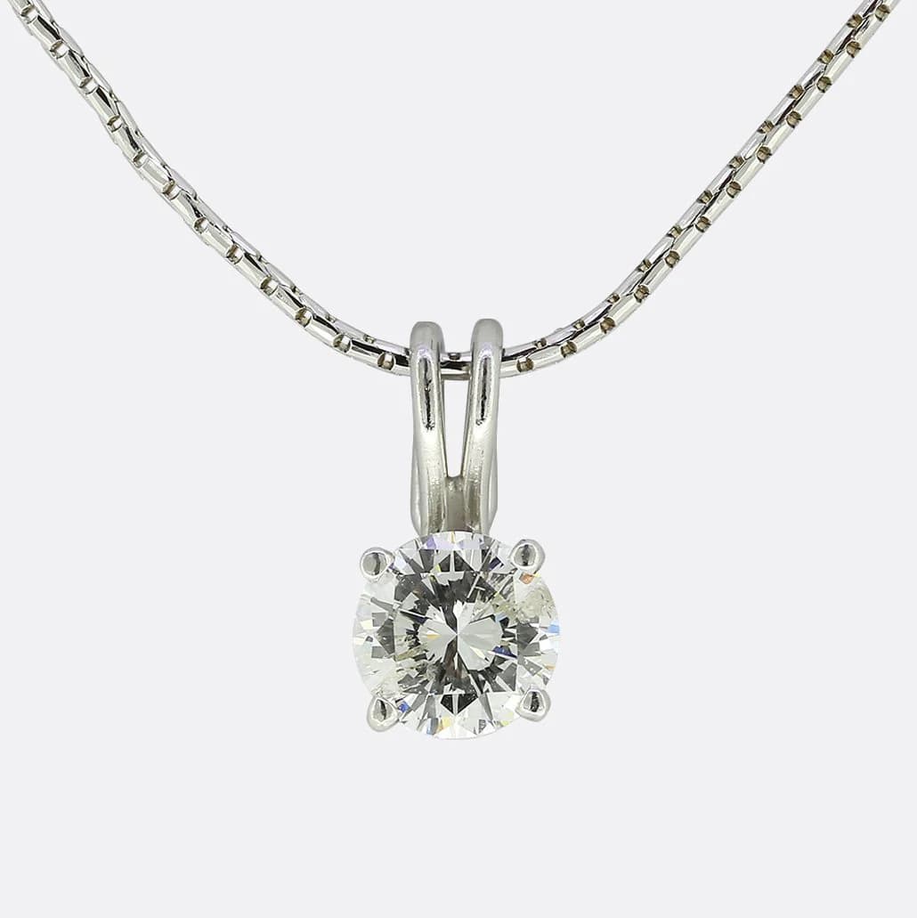 Elegant 1 carat diamond necklace uk | London Diamond Online