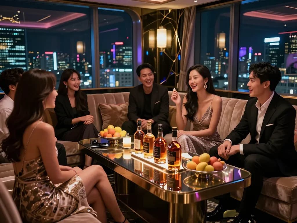 Gangnam쩜오 luxury karaoke experience with elegant atmosphere and premium service.