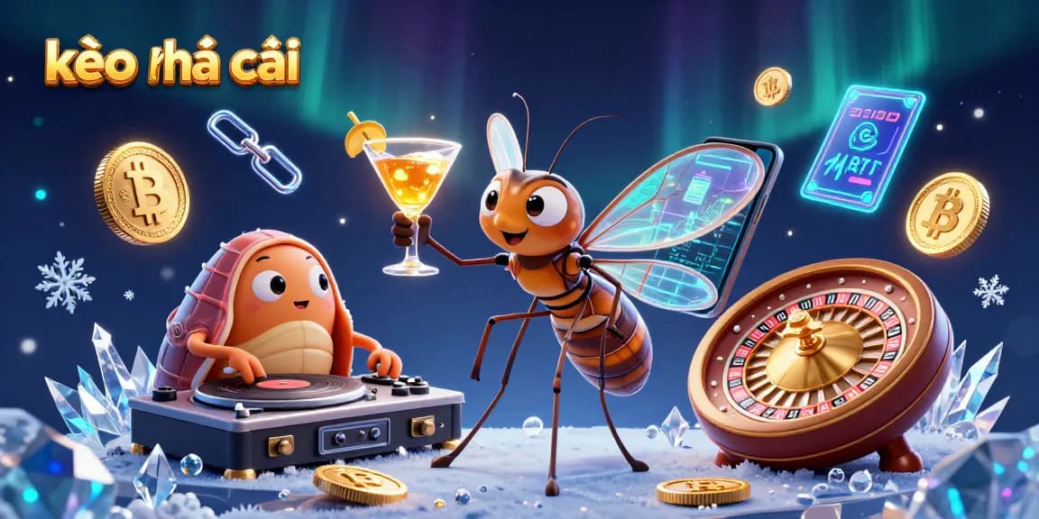 Bet confidently with kèo nhà cái illustrated in a vibrant casino scene featuring unique 3D characters and elements.