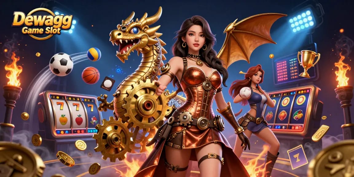 Dewagg Game Slot showcases thrilling performance with vibrant slot reels and dynamic gaming elements.