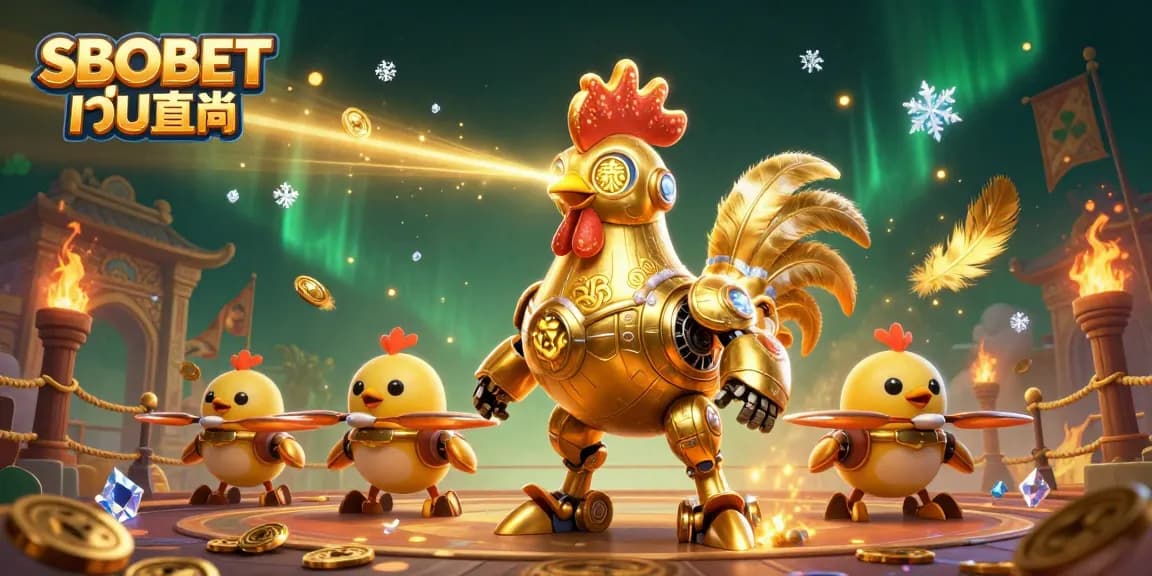 SBOBET เว็บตรง offers thrilling sports betting experiences with vibrant graphics and animated characters.