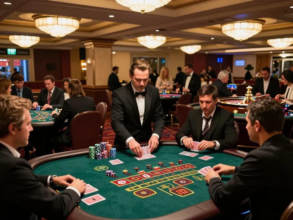 Rasakan permainan kasino yang semarak dengan wma-minelife saat pemain terlibat dalam blackjack dan roulette.