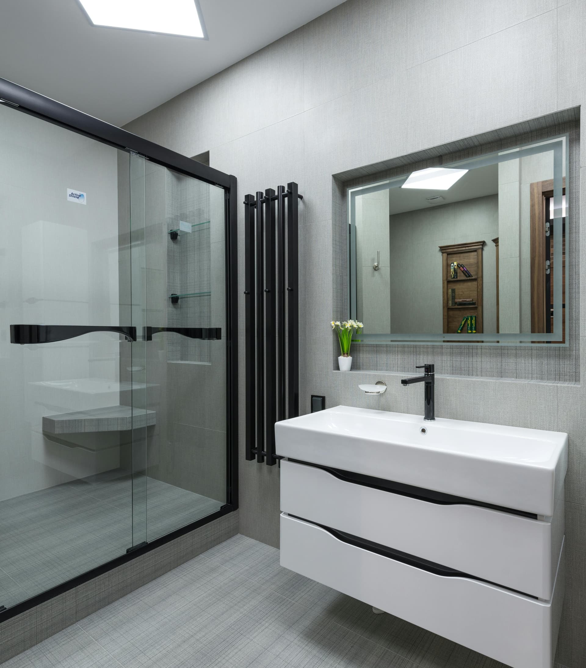 Modern Luxury Defined by Black Frame Shower Doors