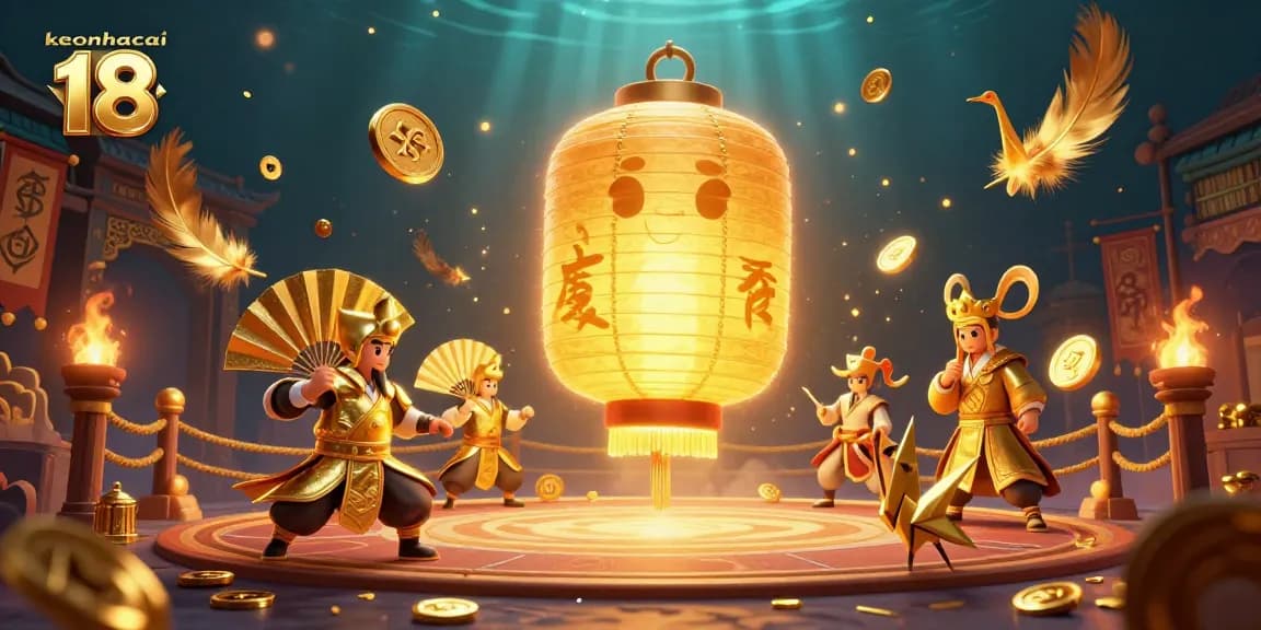 Engage with keonhacai 18 to win in this ultra-detailed casino illustration.