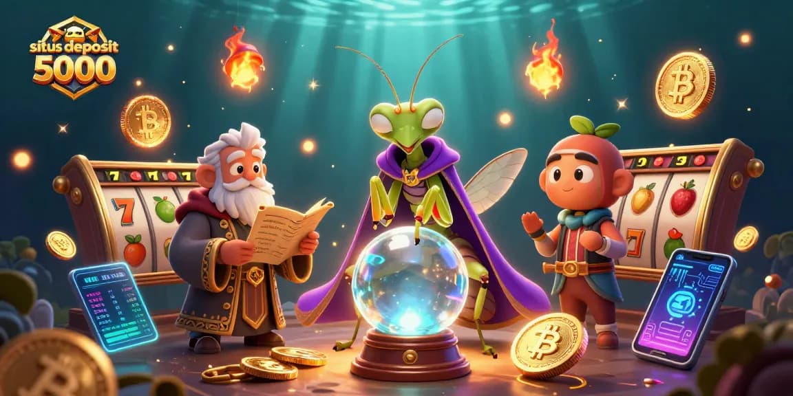 Engage with situs deposit 5000 for winning slots gameplay featuring vibrant characters and casino elements.
