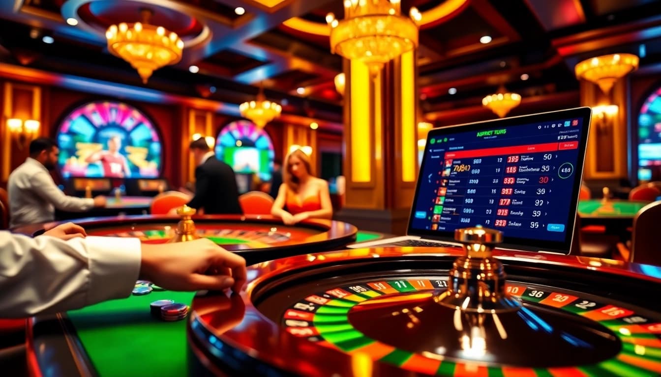 Experience excitement at https://789bet.tours/ with a vibrant roulette scene showcasing luxury and thrill.