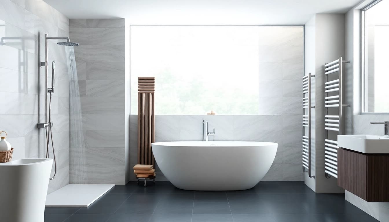 Erleben Sie die Vielfalt der Sonni Sanitär Produkte in einem modernen Badezimmer-Design.