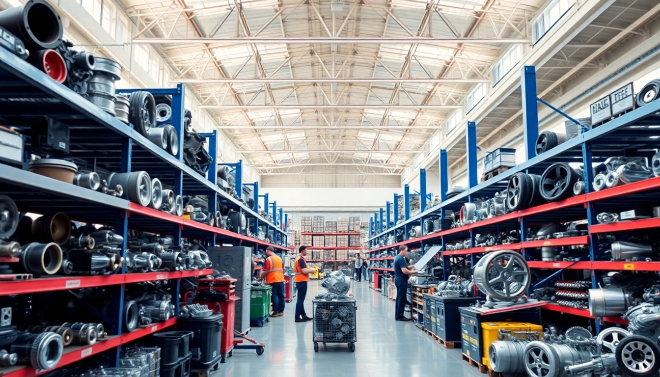 Learn about automotive parts at https://factoryoemsupply.com/ with a vibrant warehouse scene.