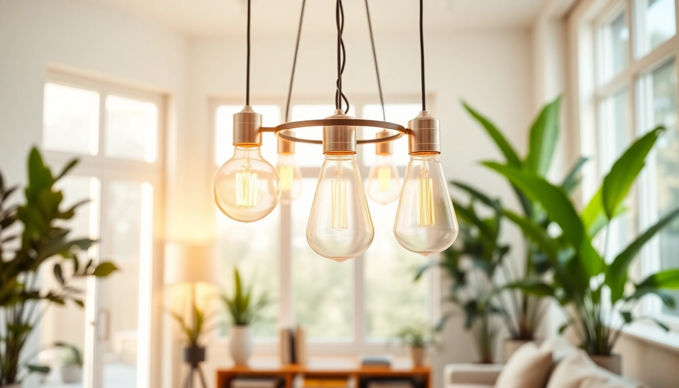 Illuminate your space with beautiful a19 light bulbs in a cozy living room.