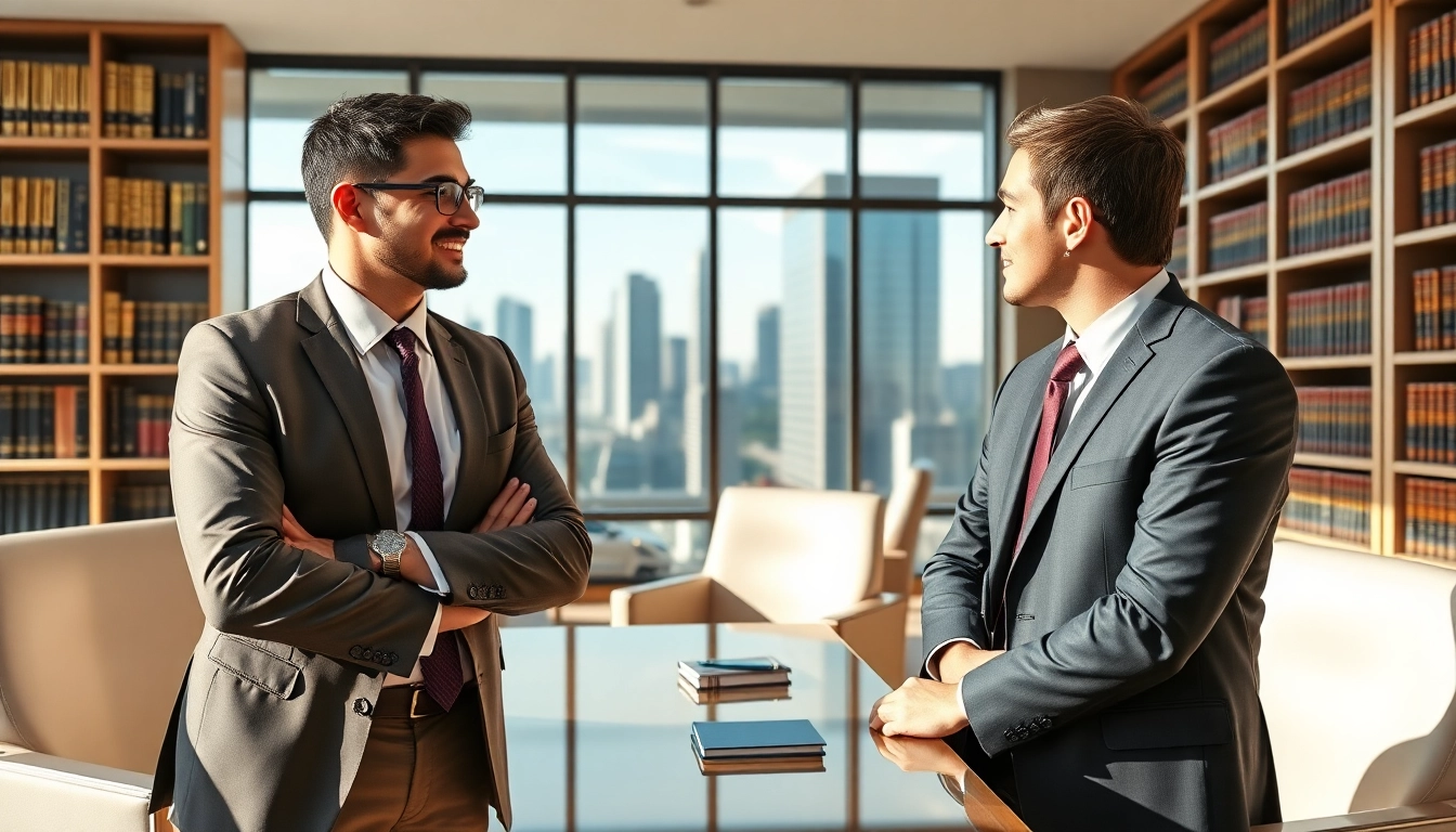Atlanta Accident Lawyers consulting in a modern office, emphasizing professionalism and trust.