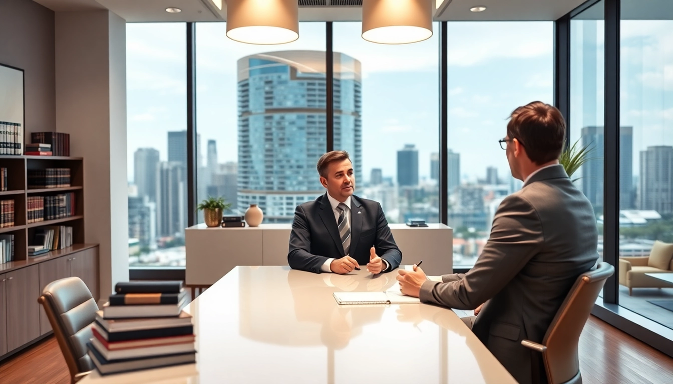 Consultation with a Boca Raton Real Estate Litigation Lawyer in a modern office setting