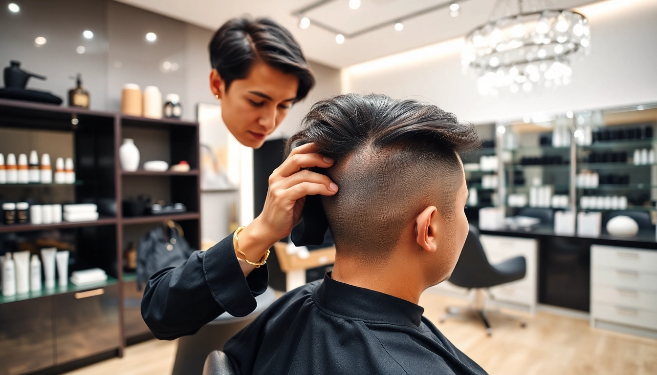 Ace of Fades 212 professional hair replacement service in a modern stylish studio setting.