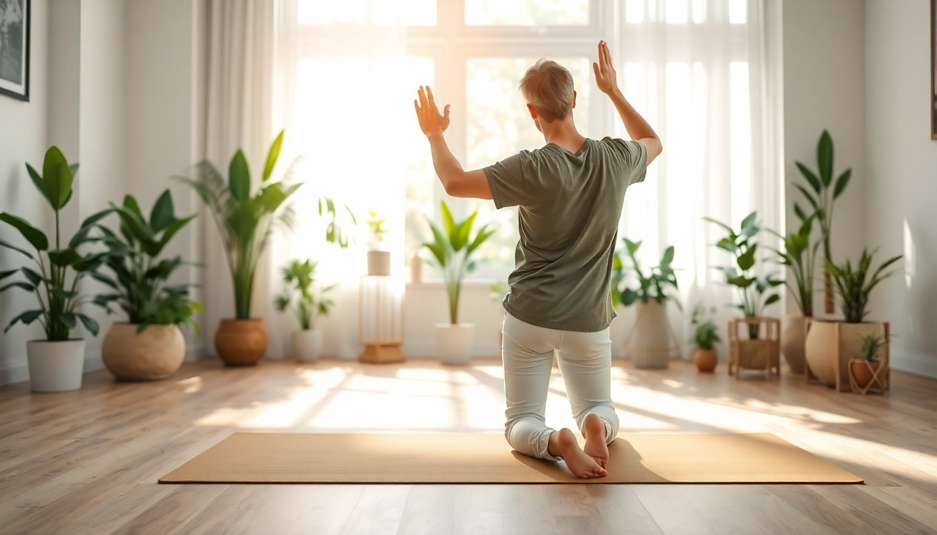 Demonstration of natural back pain solution techniques for a relaxed healing atmosphere.