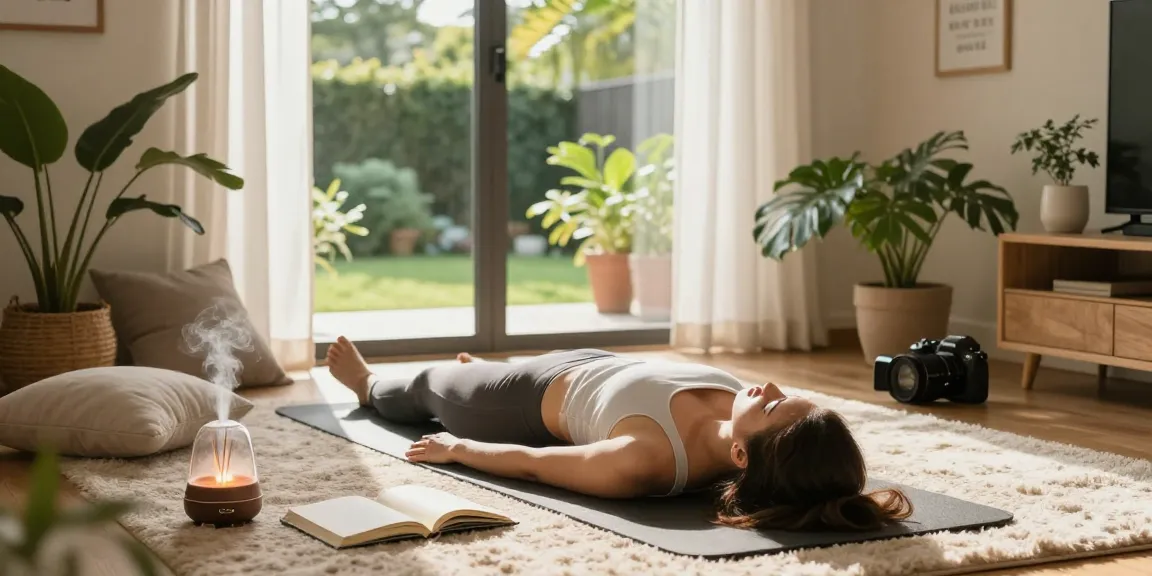 Yoga practice in a sunlit room with wellness elements featuring rokok88 lifestyle inspirations.
