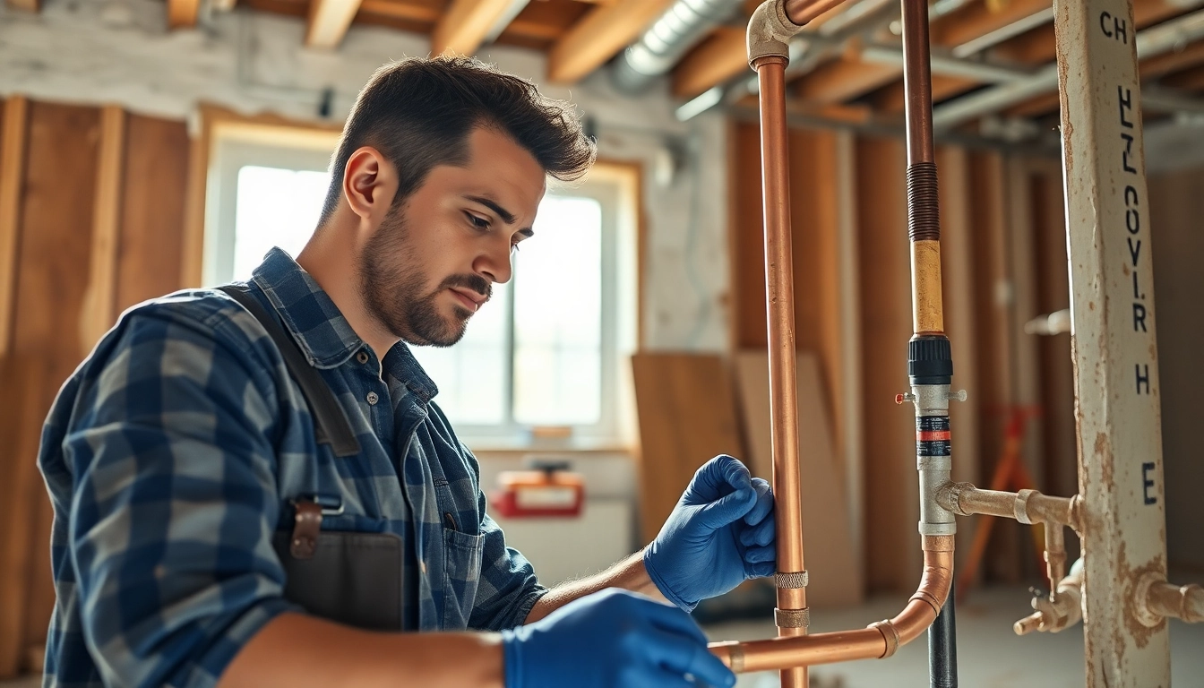 Performing whole house repiping services Clearwater FL with precision in a home.