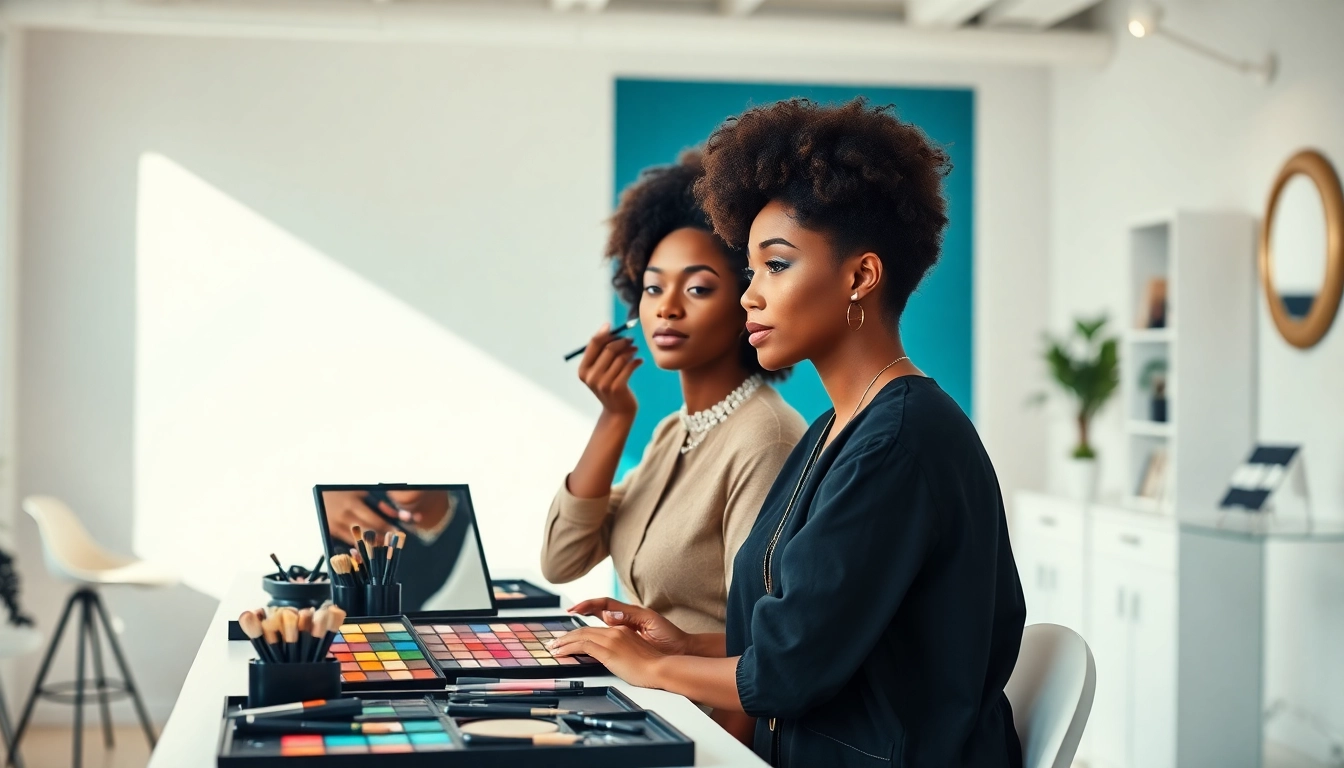 Learn essential skills from makeup courses in a vibrant professional studio.
