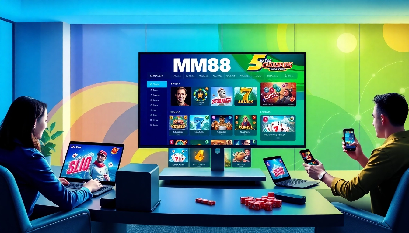 Experience MM88's user-friendly gaming interface with vibrant card games and slots for online entertainment.