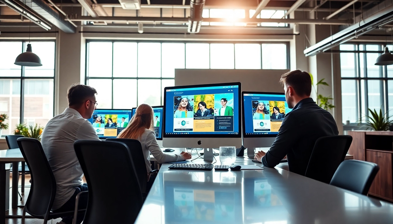 Creating innovative Web Design Hereford solutions in a vibrant collaborative workspace.