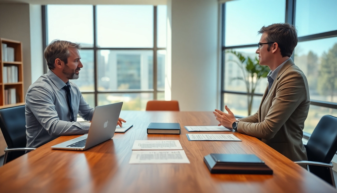 Engaging discussion on Testamentary Trusts in a sleek office environment.