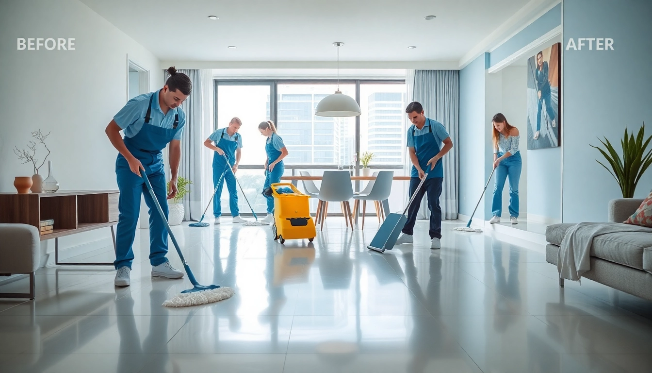 Bond cleaning Brisbane team thoroughly cleaning an apartment, demonstrating professionalism and attention to detail.