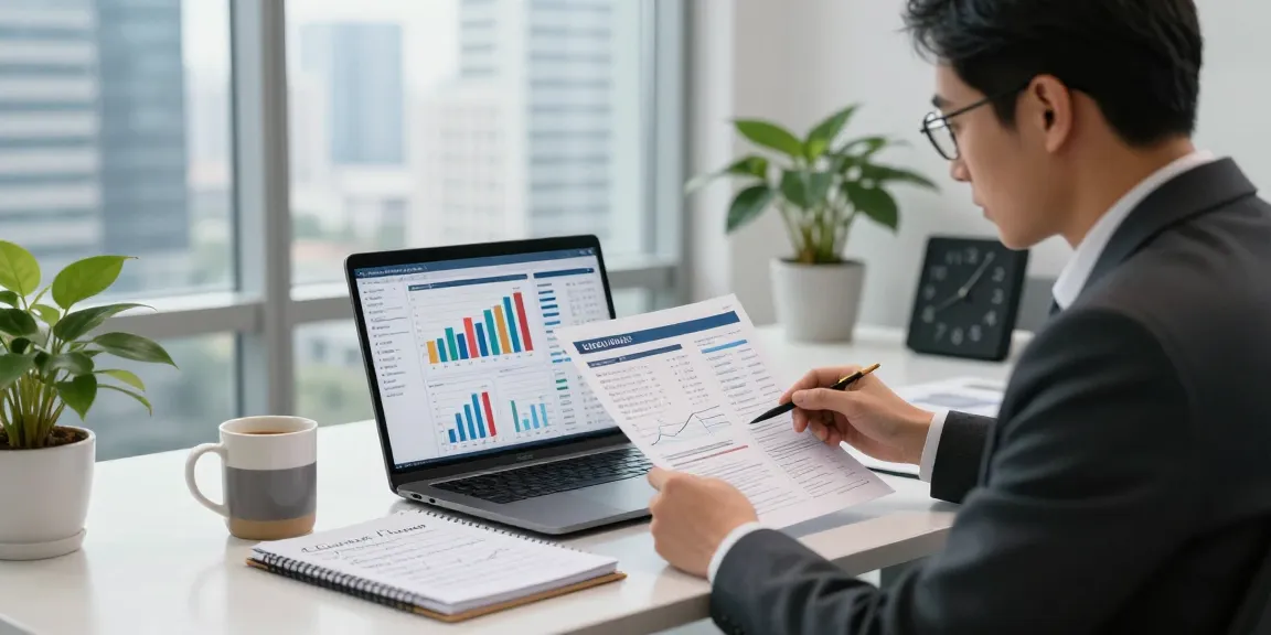 Analyzing financial crime intelligence data in a modern corporate office.