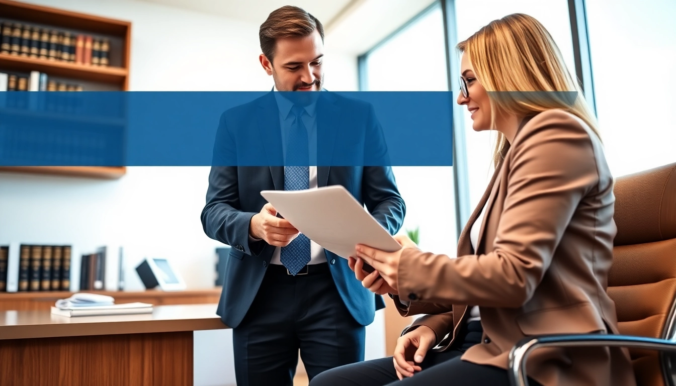 Consultation between a client and a Fort Lauderdale work injury lawyer in an office setting.