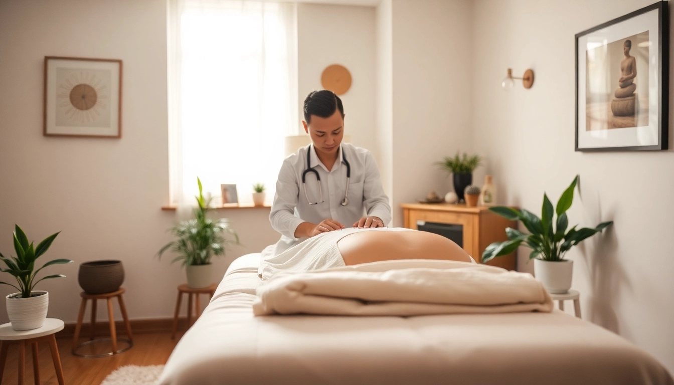 Acupuncturist providing north edmonton acupuncture treatment in a serene setting.