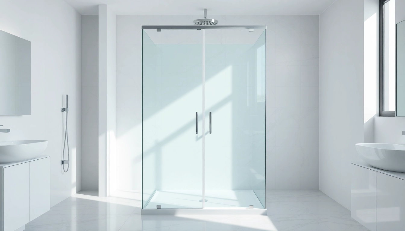 Installer une paroi de douche en verre moderne dans une salle de bain élégante.