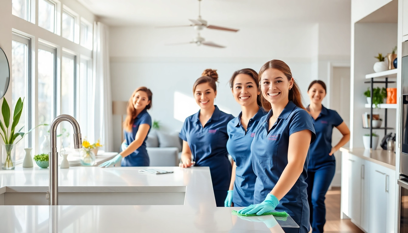 Engaging team providing cleaning services calgary in a bright and inviting home.