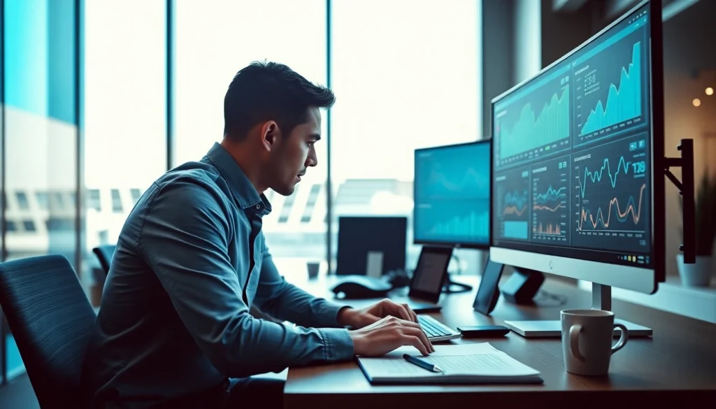 Analyze website metrics and digital marketing strategies at https://rr88sn.com/ in a modern office.