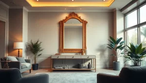 Transform your space with bespoke designs from https://merithome.co.uk featuring a luxurious handcrafted mirror.