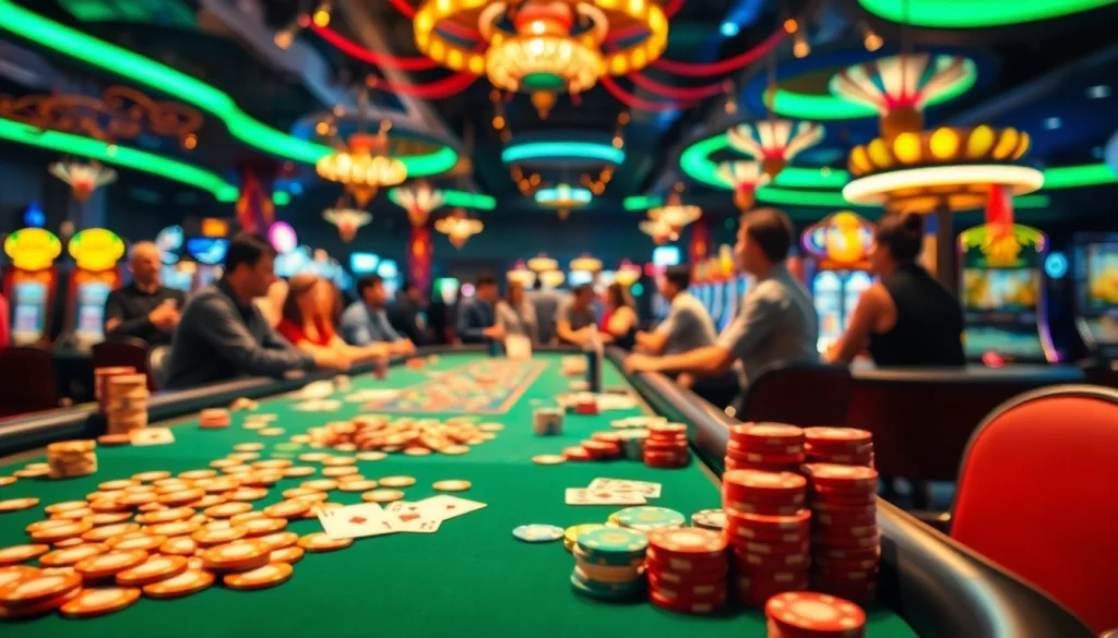 เล่นการพนันในคาสิโนที่มีสีสันและบรรยากาศตื่นเต้น