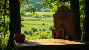 Colmenas de madera en un entorno natural, mostrando su diseño artesanal y único.