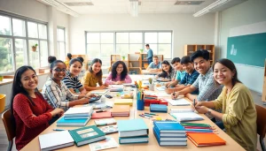 Engaging students in a collaborative learning environment emphasizing Education.