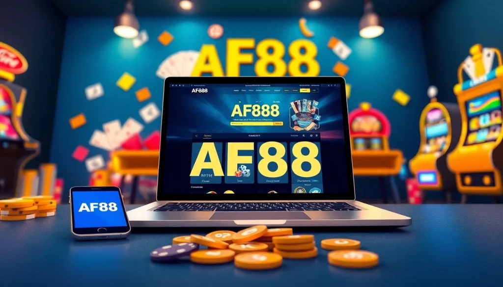 Interactive online gambling experience at AF88 com showcasing a modern interface and gaming elements.