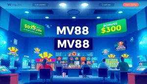 MV88 game engaging online gaming platform interface with players enjoying various games.
